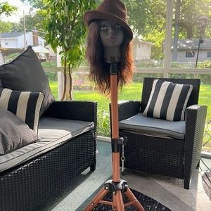 Brown hat with studs I like to call these Charlie Wilson hats It is suede used!